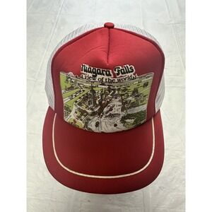 Vintage Niagara Falls Canada Snapback Trucker Hat Cap Red